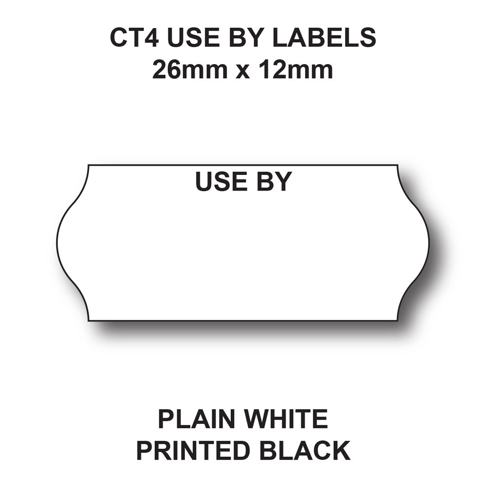 CT4 26 x 12mm Use By Labels (45,000 Labels)